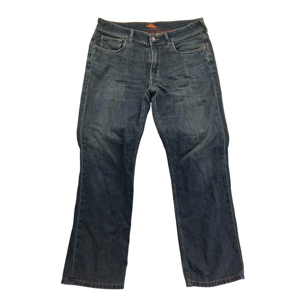 Tommy Bahama Cayman Relaxed Jeans Mens 35x30 Blue Medium Wash Straight Denim